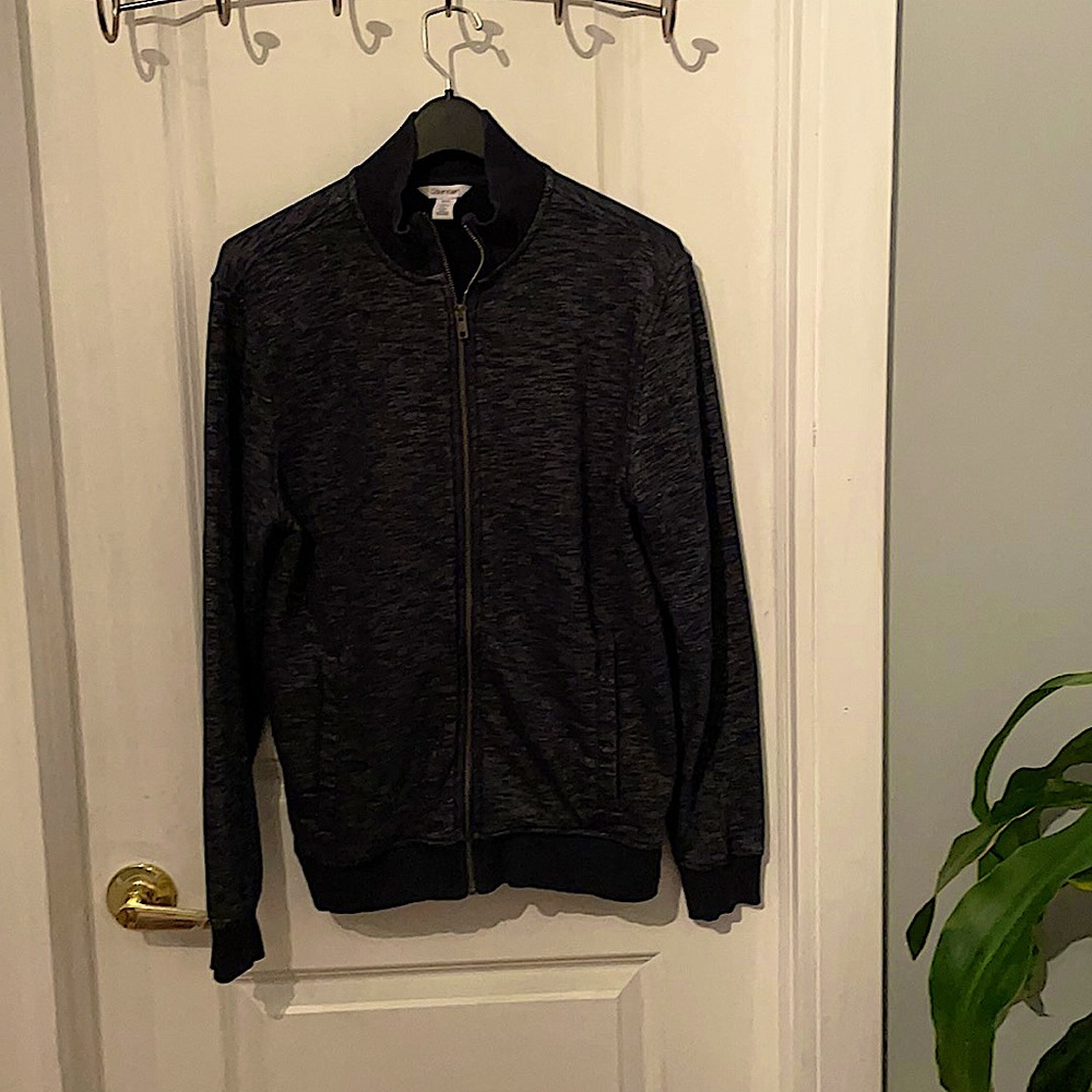 Calvin Klein dark blue zip up never worn Size; Small
